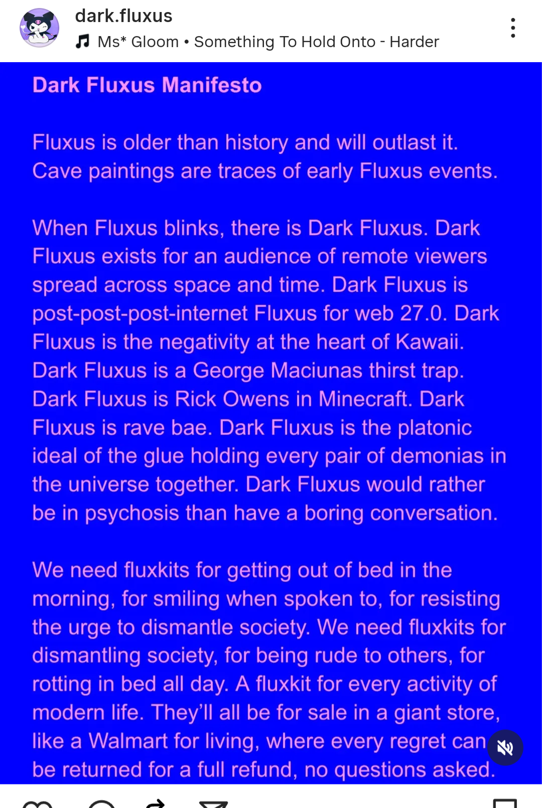 Dark Fluxus Manifesto